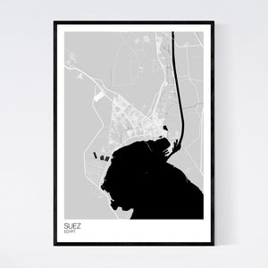Suez City Map Print