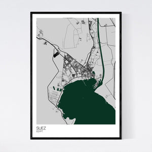 Suez City Map Print