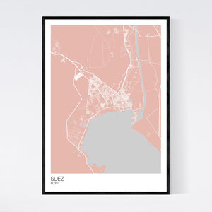Suez City Map Print