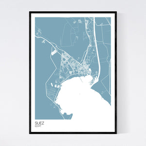 Suez City Map Print