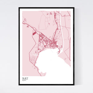 Suez City Map Print