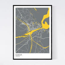 Load image into Gallery viewer, Sukkur City Map Print