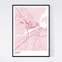 Load image into Gallery viewer, Sukkur City Map Print