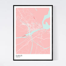 Load image into Gallery viewer, Sukkur City Map Print