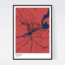 Load image into Gallery viewer, Sukkur City Map Print