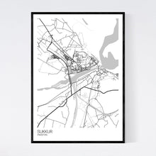 Load image into Gallery viewer, Sukkur City Map Print