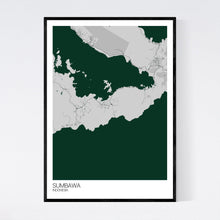 Load image into Gallery viewer, Sumbawa Island Map Print