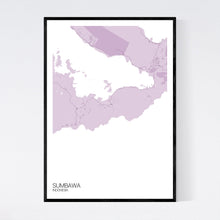 Load image into Gallery viewer, Sumbawa Island Map Print