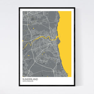 Map of Sunderland, United Kingdom
