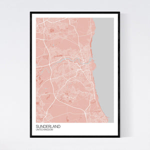 Sunderland City Map Print