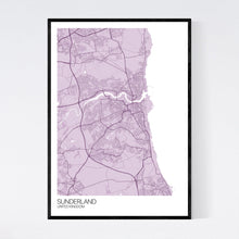 Load image into Gallery viewer, Sunderland City Map Print