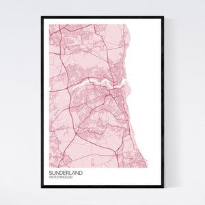 Sunderland City Map Print