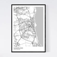 Load image into Gallery viewer, Sunderland City Map Print
