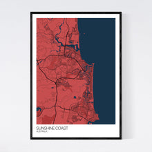 Load image into Gallery viewer, Sunshine Coast City Map Print