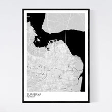 Load image into Gallery viewer, Surabaya City Map Print