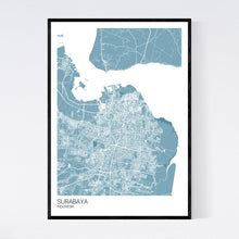 Load image into Gallery viewer, Surabaya City Map Print