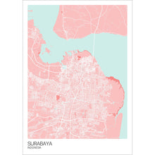 Load image into Gallery viewer, Map of Surabaya, Indonesia