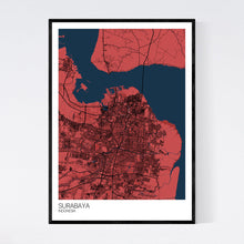 Load image into Gallery viewer, Surabaya City Map Print