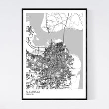Load image into Gallery viewer, Surabaya City Map Print