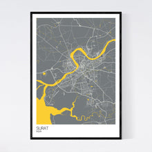 Load image into Gallery viewer, Surat City Map Print