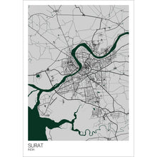 Load image into Gallery viewer, Map of Surat, India