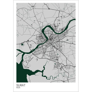 Map of Surat, India