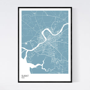 Surat City Map Print