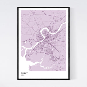 Surat City Map Print