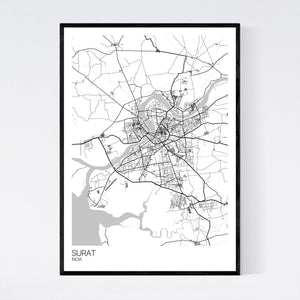 Surat City Map Print