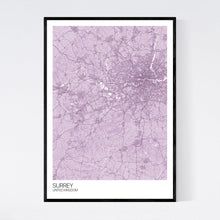 Load image into Gallery viewer, Map of Surrey, United Kingdom
