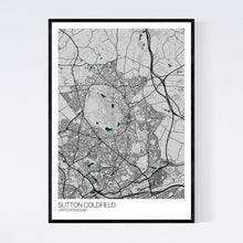 Load image into Gallery viewer, Sutton Coldfield City Map Print