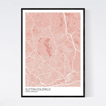 Load image into Gallery viewer, Sutton Coldfield City Map Print