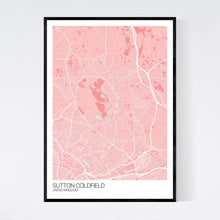 Load image into Gallery viewer, Sutton Coldfield City Map Print