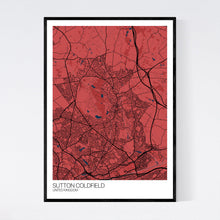 Load image into Gallery viewer, Sutton Coldfield City Map Print