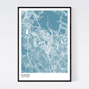 Map of Suwon, South Korea