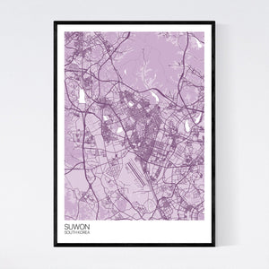 Suwon City Map Print