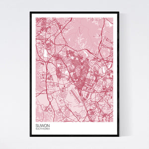 Suwon City Map Print