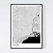 Load image into Gallery viewer, Swansea City Map Print