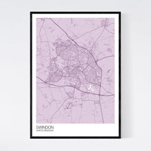 Load image into Gallery viewer, Swindon City Map Print