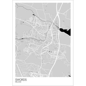Map of Swords, Ireland