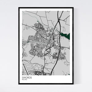 Swords City Map Print