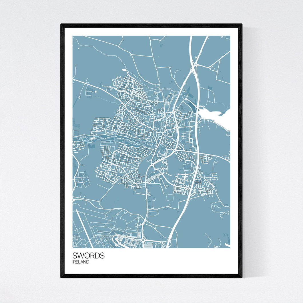 Swords City Map Print