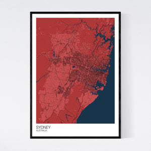 Sydney City Map Print