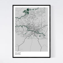 Load image into Gallery viewer, Sylhet City Map Print