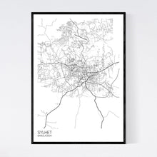 Load image into Gallery viewer, Sylhet City Map Print