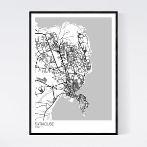 Syracuse City Map Print