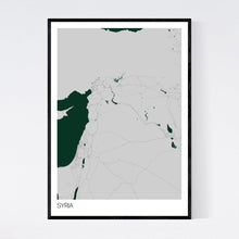 Load image into Gallery viewer, Syria Country Map Print