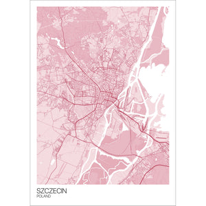 Map of Szczecin, Poland