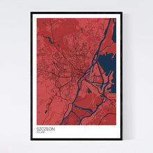 Load image into Gallery viewer, Szczecin City Map Print