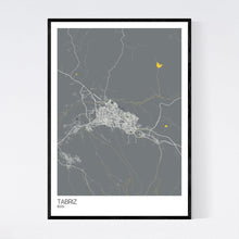 Load image into Gallery viewer, Tabriz City Map Print
